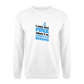 Mountainbike, Biking, Bike, Fahrrad, Fahrradsport - Unisex Pullover - Weiß - Vorne