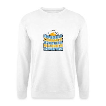 Wiesn Tracht Volksfest saufen Maß Bier - Unisex Pullover - Weiß - Vorne