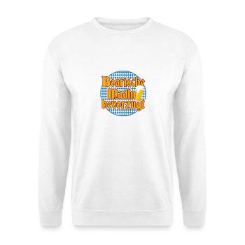 Wiesn Tracht Volksfest saufen Maß Bier - Unisex Pullover - Weiß - Vorne