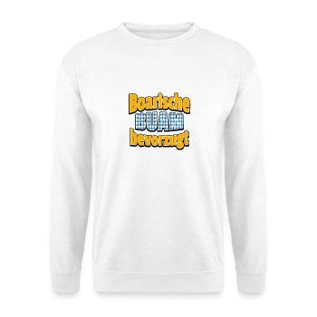 Wiesn Tracht Volksfest saufen Maß Bier - Unisex Pullover - Weiß - Vorne
