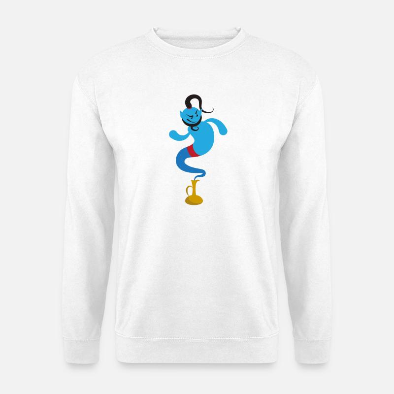 Kindermotiv Flaschengeist blau Kindershirt Geist - Unisex Pullover - Weiß