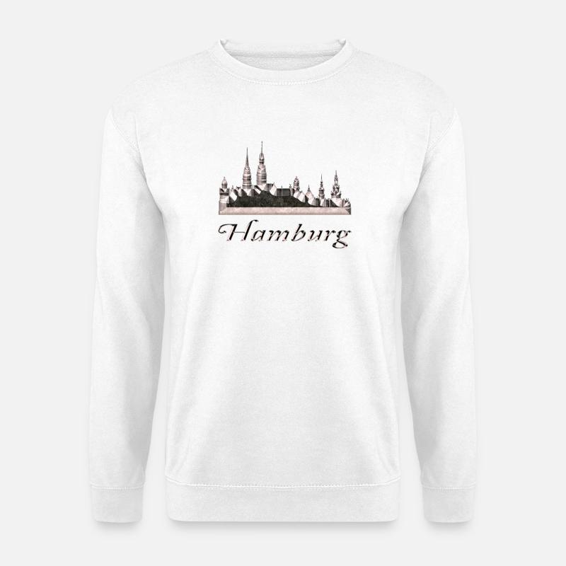 Hamburg - Unisex Pullover - Weiß