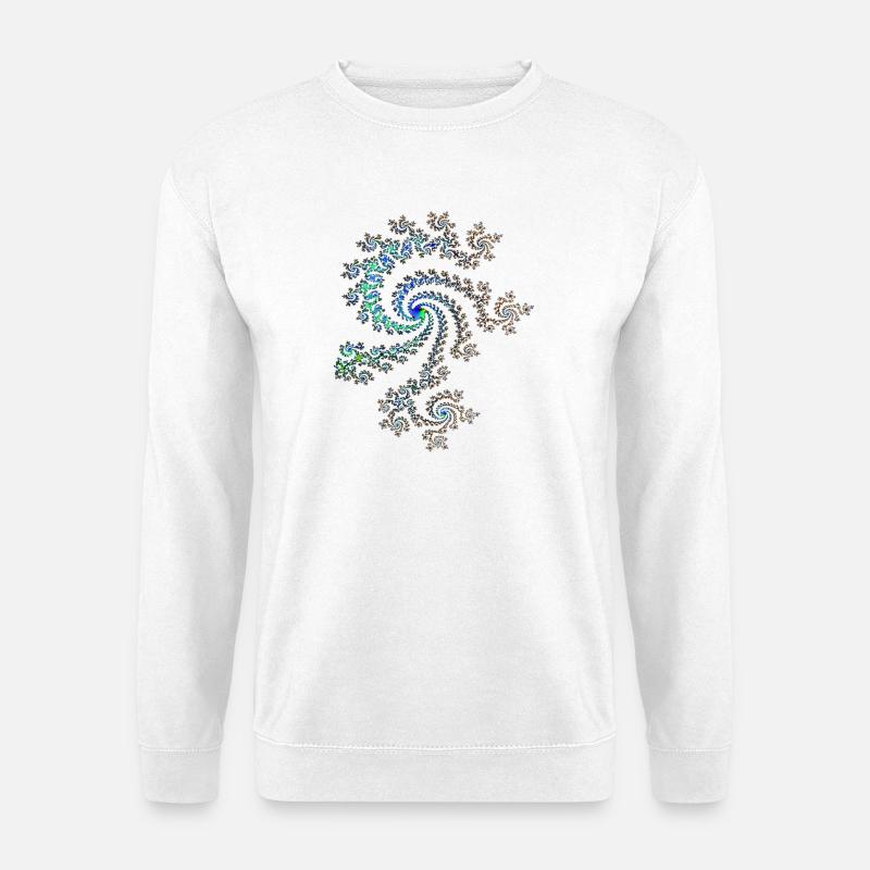 Digitale Spiralfraktal Muster - Unisex Pullover - Weiß