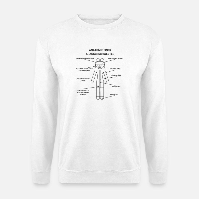 Anatomie einer Krankenschwester Krankenhaus Pflege - Unisex Pullover - Weiß