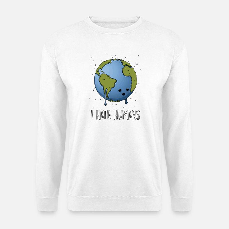 Hate humans - Unisex Sweatshirt - white