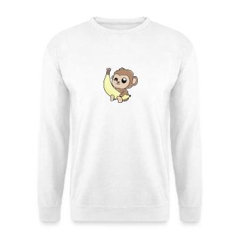 Monkey banana gift - Unisex Sweatshirt - white - Front