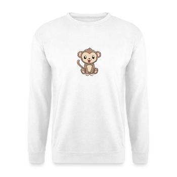 Affe - Unisex Pullover - Weiß - Vorne