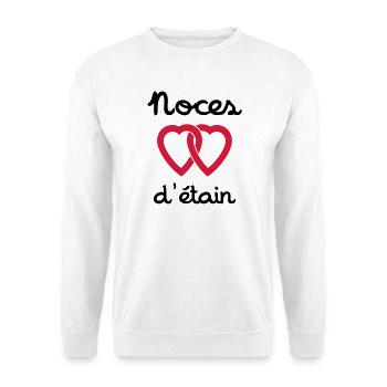 Noces d'étain - Sweat-shirt Unisexe - blanc - Devant