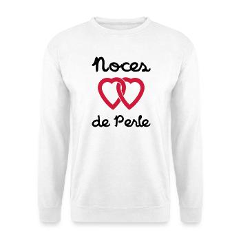 Noces de Perle - Sweat-shirt Unisexe - blanc - Devant
