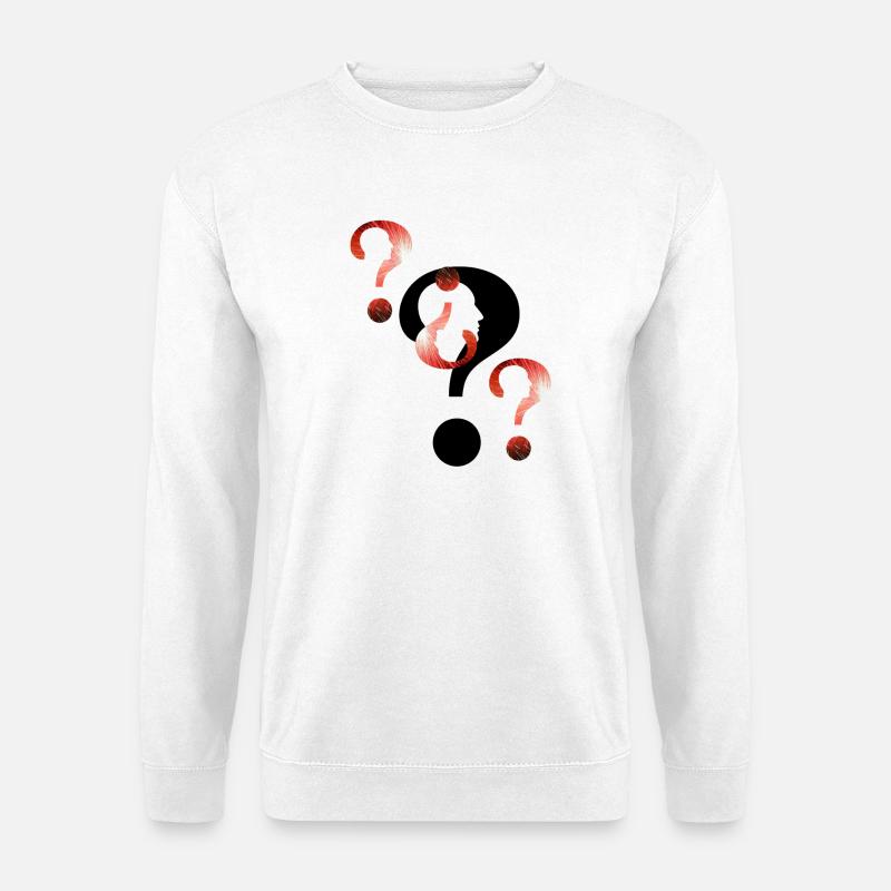 Point d’interrogation Feux d’artifice - Sweat-shirt Unisexe - blanc
