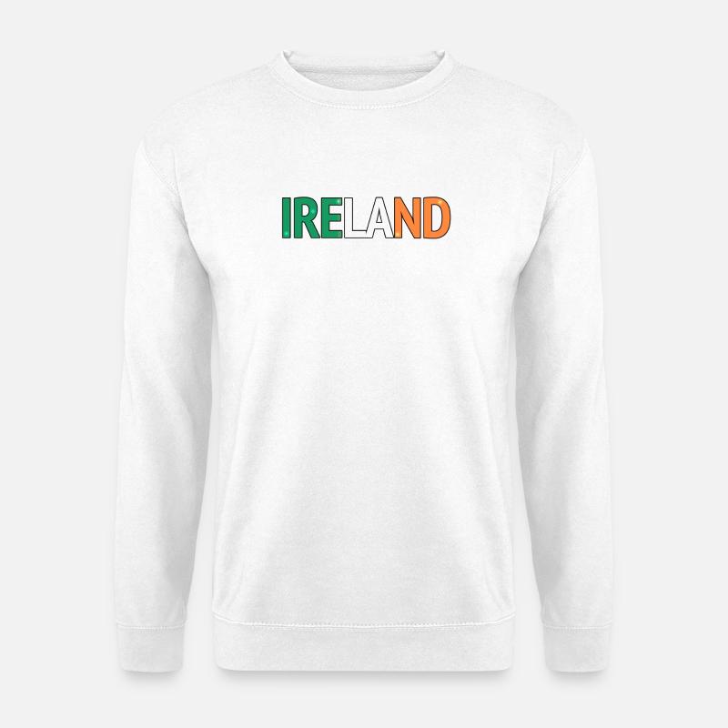 Irland Farbblock Typografie - Unisex Pullover - Weiß