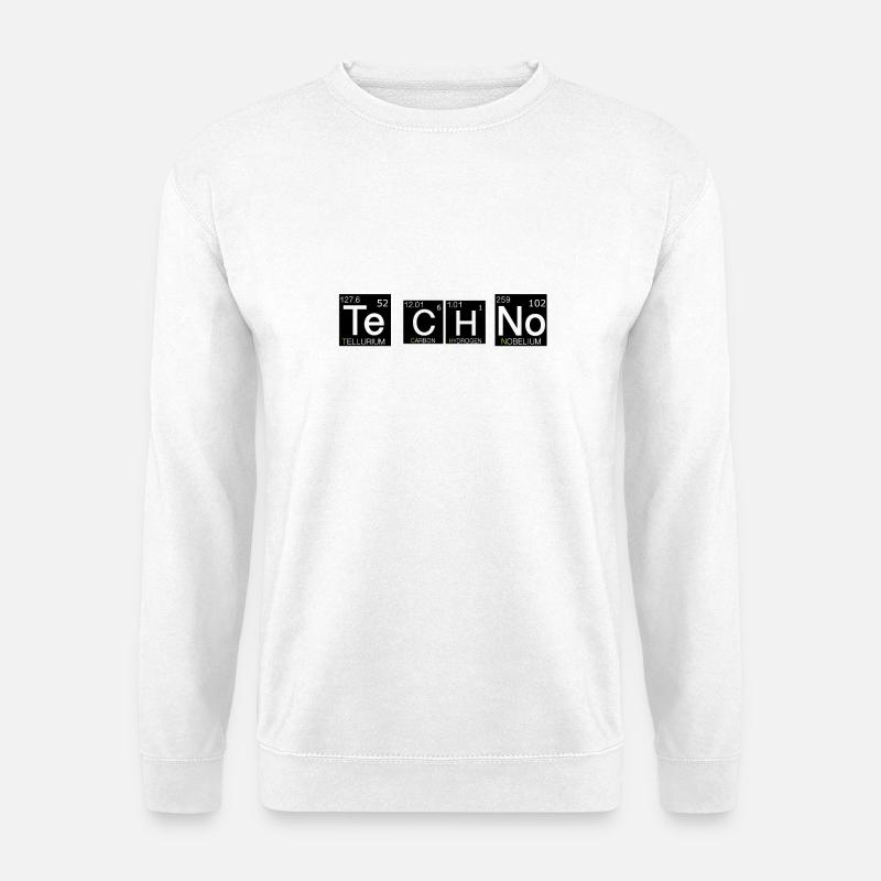 Style du tableau périodique de la techno-chimie - Sweat-shirt Unisexe - blanc