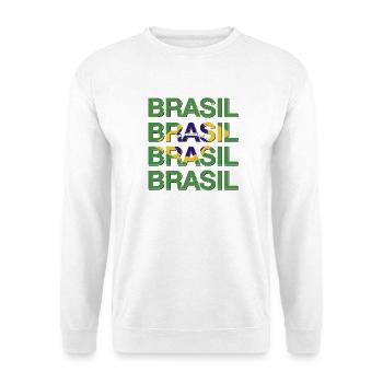 BRASIL Multiple Logo Green Yellow Blue - Unisex Sweatshirt - white - Front