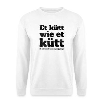 Köln Et Kütt Wie Et Kütt Kölner Grundgesetz Kölsch - Sweat-shirt Unisexe - blanc - Devant