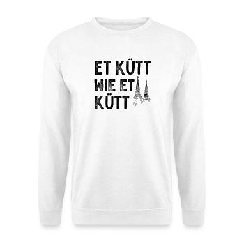 Köln Et Kütt Wie Et Kütt Kölner Grundgesetz Kölsch - Unisex Pullover - Weiß - Vorne