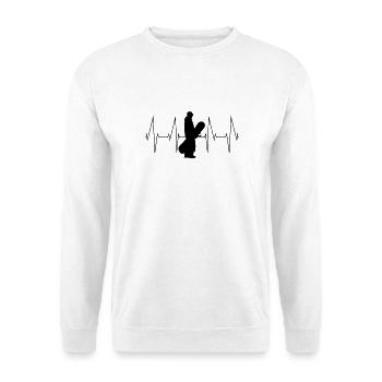 Snowboard Heartbeat - Unisex Sweatshirt - white - Front