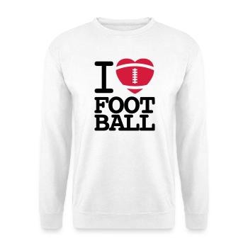 I love football - Unisex Pullover - Weiß - Vorne