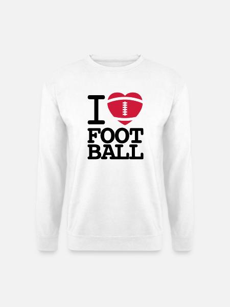 I love football - Unisex Pullover - Weiß