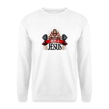 Reps 4 Jesus Strength Training - Unisex Sweatshirt - white - Front