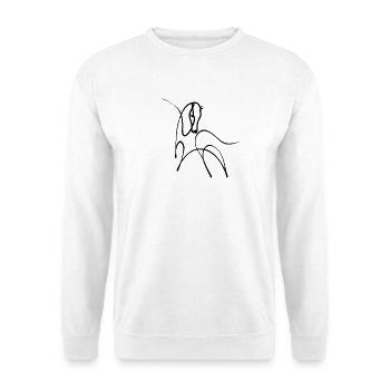 Pony One Line Art - Unisex Pullover - Weiß - Vorne