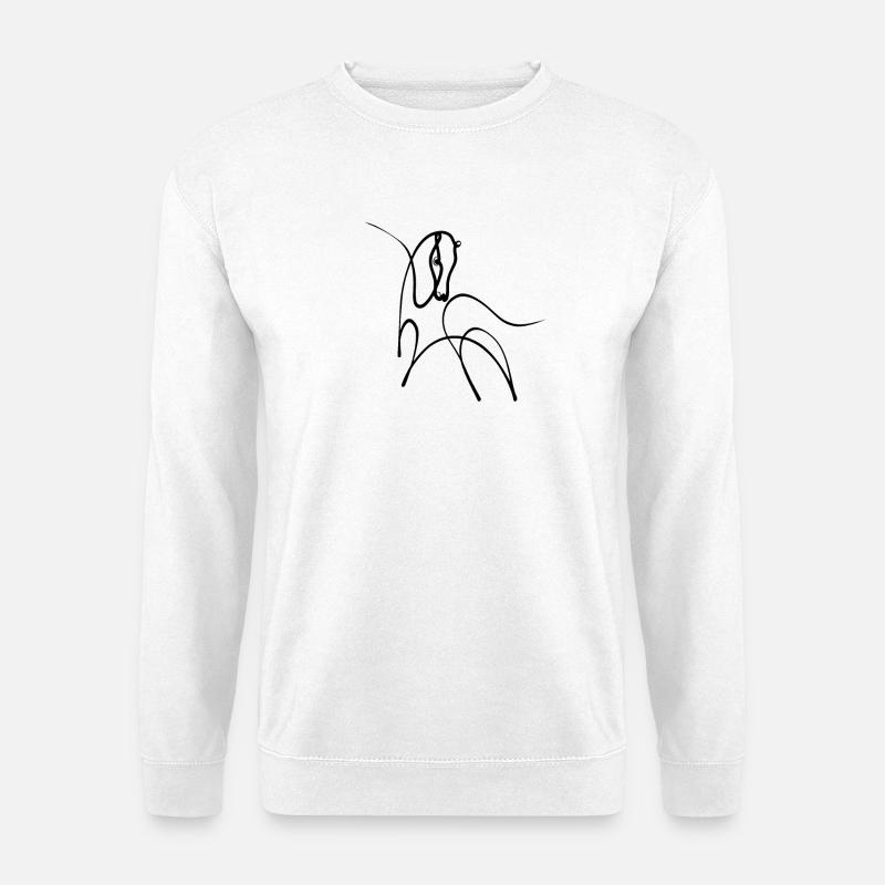 Pony One Line Art - Unisex Pullover - Weiß