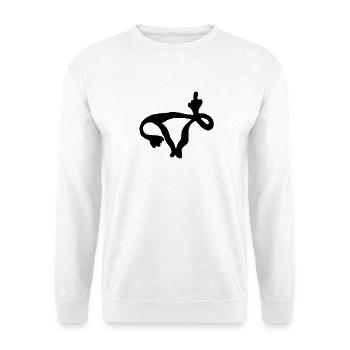 Gebärmutter F...You! - lustige Eierstöcke - Unisex Pullover - Weiß - Vorne
