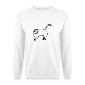 chat - Sweat-shirt Unisexe - blanc - Devant