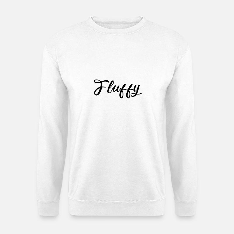 Fluffy Script Glitzer Schriftzug - Unisex Pullover - Weiß