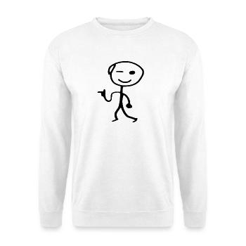 Stick man cool man - Unisex Sweatshirt - white - Front