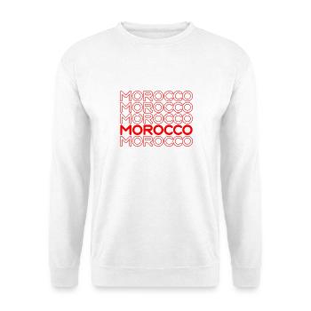 Morocco Neon Lettering Pattern - Unisex Sweatshirt - white - Front