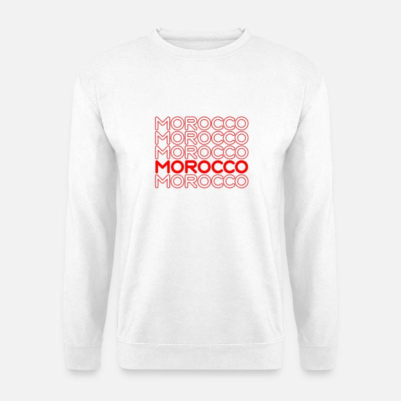 Morocco Neon Lettering Pattern - Unisex Sweatshirt - white