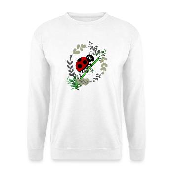 Marienkäfer Botanik Comicstyle - Unisex Pullover - Weiß - Vorne