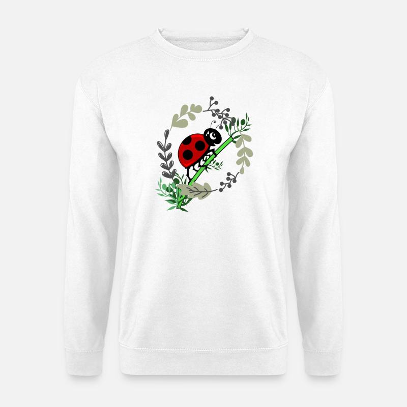 Ladybug botany comic style - Unisex Sweatshirt - white