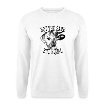 Vegan Not The Same But Equal Vegetarier Tierfreund - Unisex Pullover - Weiß - Vorne