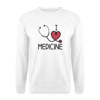 Heart and healing, I love medicine - Unisex Sweatshirt - white - Front