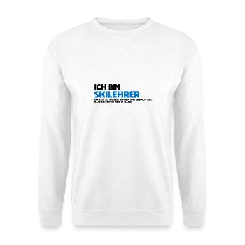 Skilehrer Blau Textur - Unisex Pullover - Weiß - Vorne