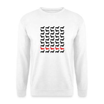 Dackel Dachshund Teckel - Unisex Pullover - Weiß - Vorne