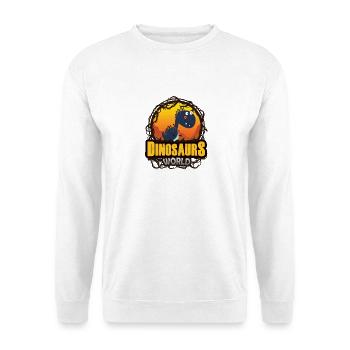 Dinosaurier Welt Sunset - Unisex Pullover - Weiß - Vorne