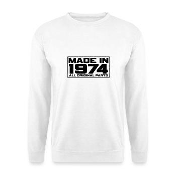 Fabriqué en 1974 - Sweat-shirt Unisexe - blanc - Devant
