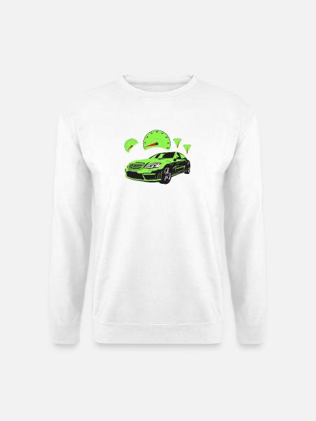 Car Tuning Tacho Auto Automobil Raser PS Rally - Unisex Pullover - Weiß