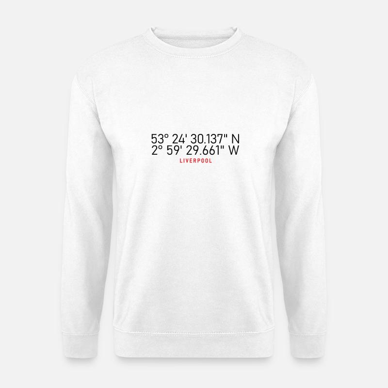 Liverpool Koordinaten - Unisex Pullover - Weiß