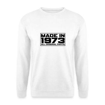 1973 millésime année de naissance - Sweat-shirt Unisexe - blanc - Devant