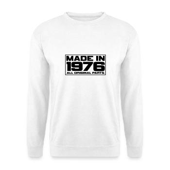 Made in 1976 - Unisex Pullover - Weiß - Vorne