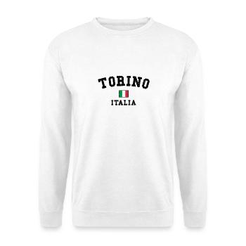 Torino Italy Flag Minimal Design - Unisex Sweatshirt - white - Front