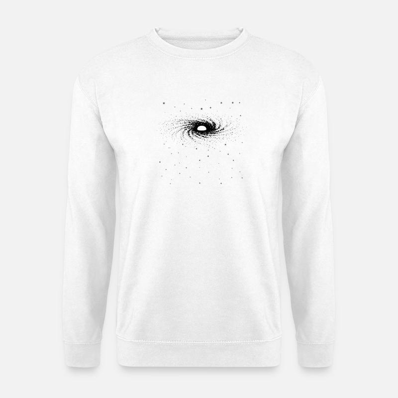 Black Hole Galaxy Universe - Unisex Sweatshirt - white