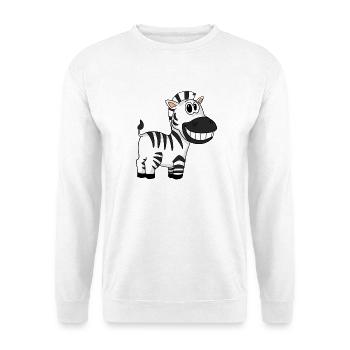 zèbre - Sweat-shirt Unisexe - blanc - Devant
