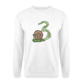 3.Geburtstag Schnecke - 3 Jahre alt Geschenk - Unisex Pullover - Weiß - Vorne