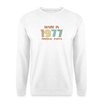 Fabriqué en 1977 anniversaire pièces d’origine - Sweat-shirt Unisexe - blanc - Devant