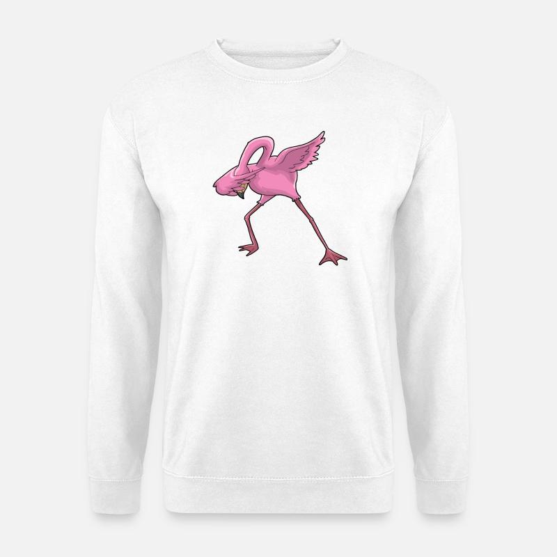 Flamingo Dabbing - Unisex Sweatshirt - white