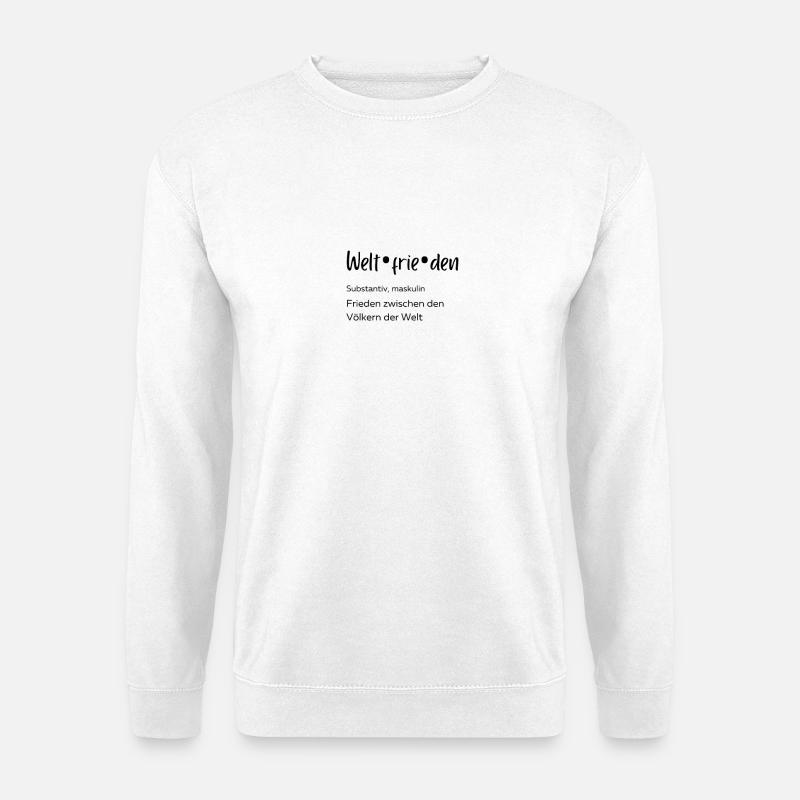Weltfrieden, Duden, Germanistik, Liebe, Geschenk, - Unisex Pullover - Weiß